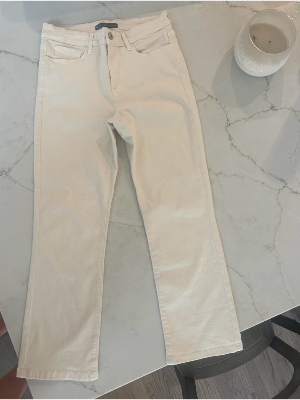 Elliott Lauren Cream High-Rise Pants